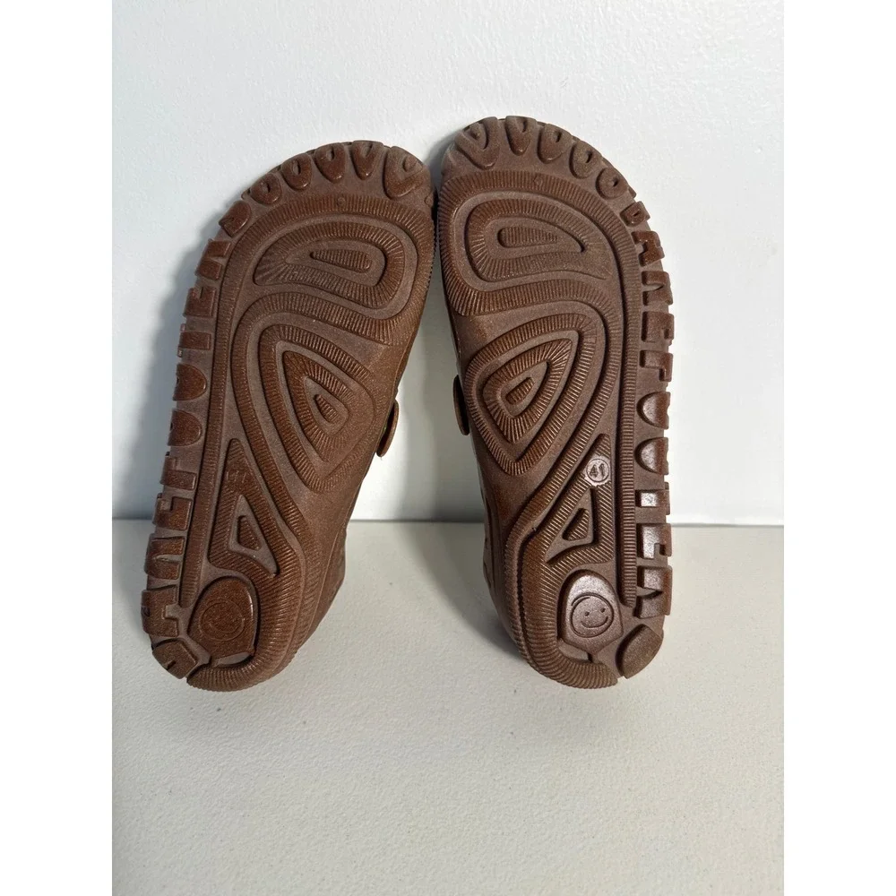 Barefooters Feel Great Brown Perforated Slip On Clogs Shoes Men Size EU 41 US 8